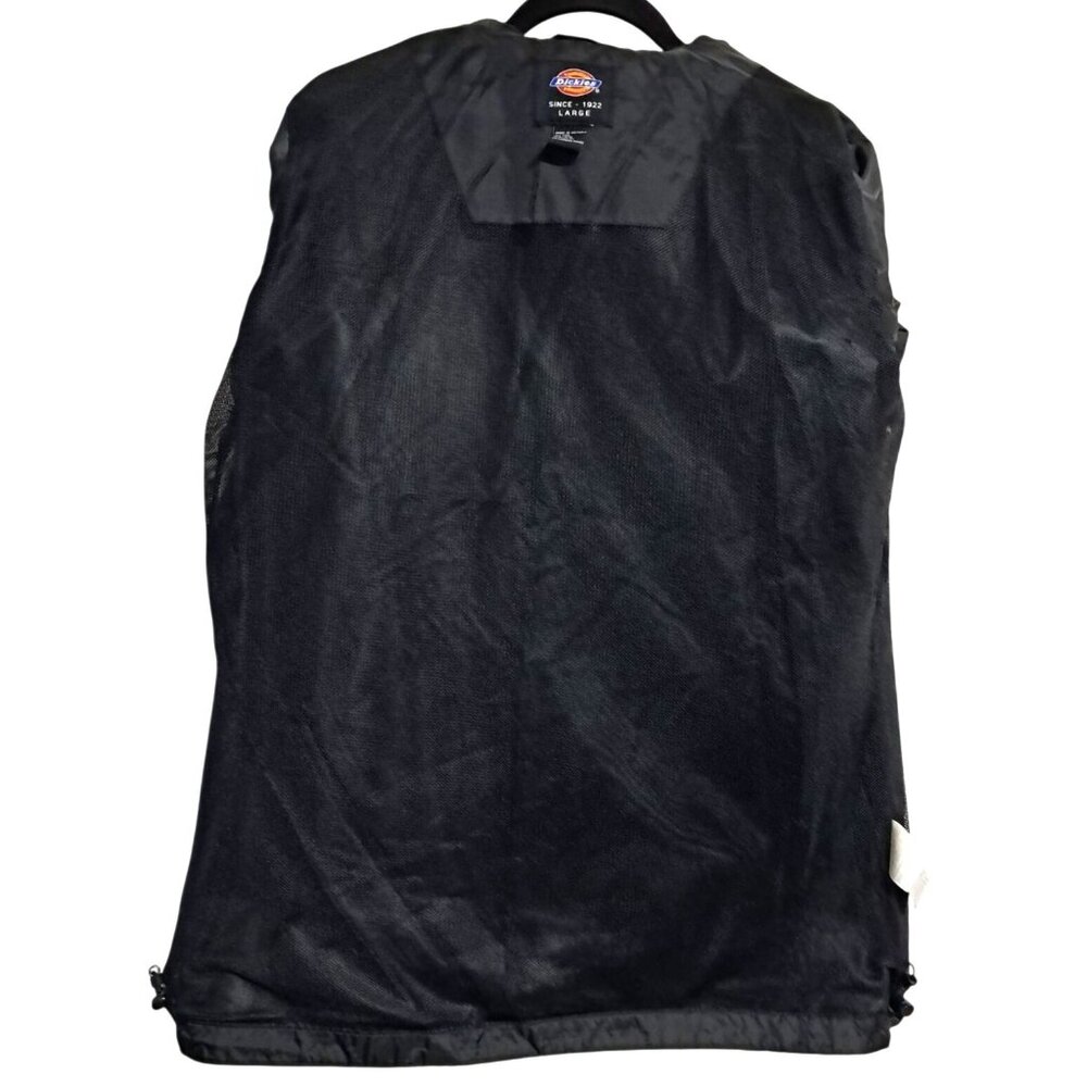 Dickies Mens L Black Ripstop Nylon Packable Hooded Windbreaker Jacket Lightweigh - Picture 9 of 15